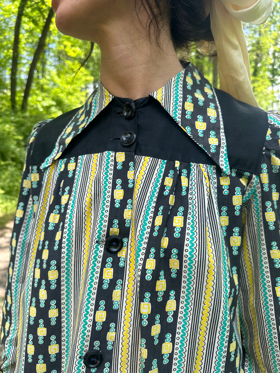 1930's Cotton Smock – Golden Threads