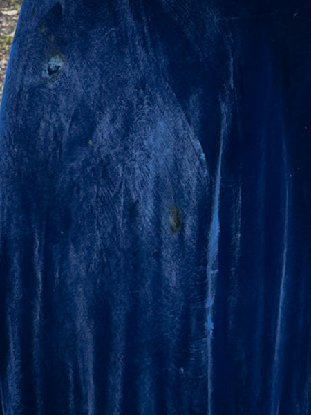 1930’s Sapphire Silk Velvet Gown