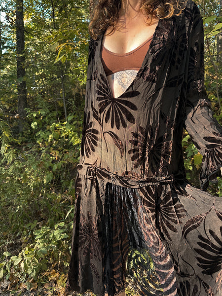 20’s Devore and Lace Dress