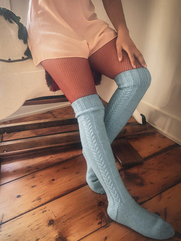 1930’s Wool Cable Knit Stockings