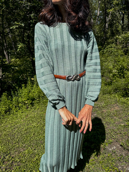 Wool Knit Midi Dress