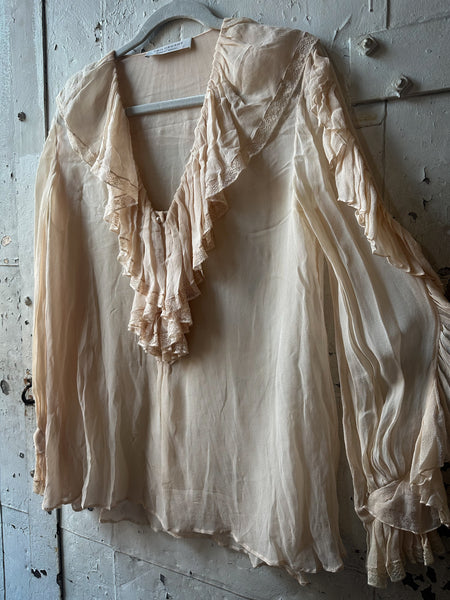 Silk Ruffled Blouse