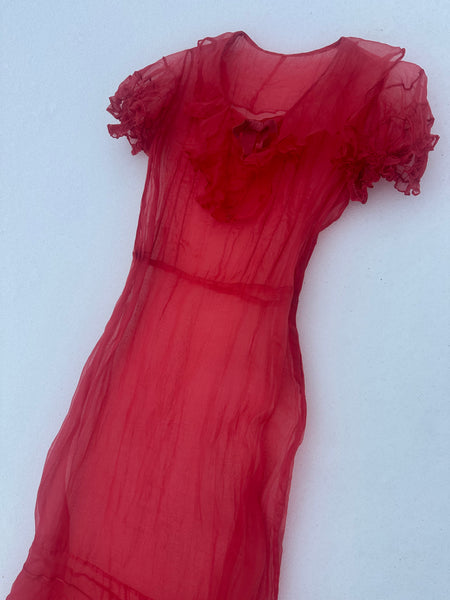 1930’s Sheer Organdy Dress