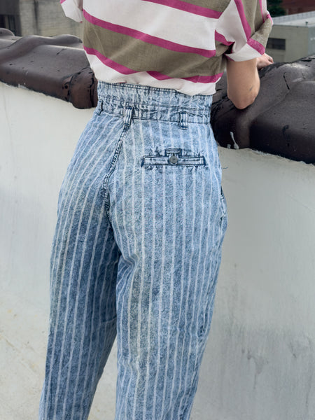 90’s Striped Cotton Pants