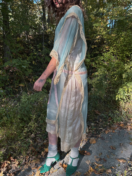 20’s Tabard Style Chiffon Dress