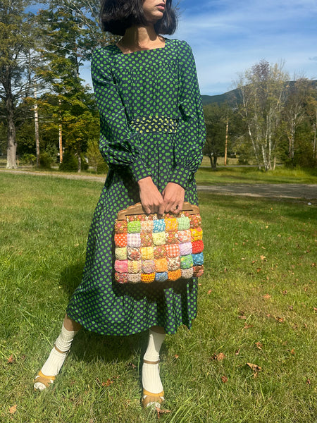 Hanai Mori Silk Dot Dress