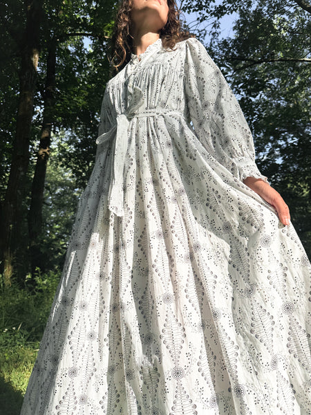 Victorian Folk Print Dress