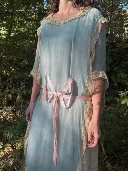 20’s Tabard Style Chiffon Dress
