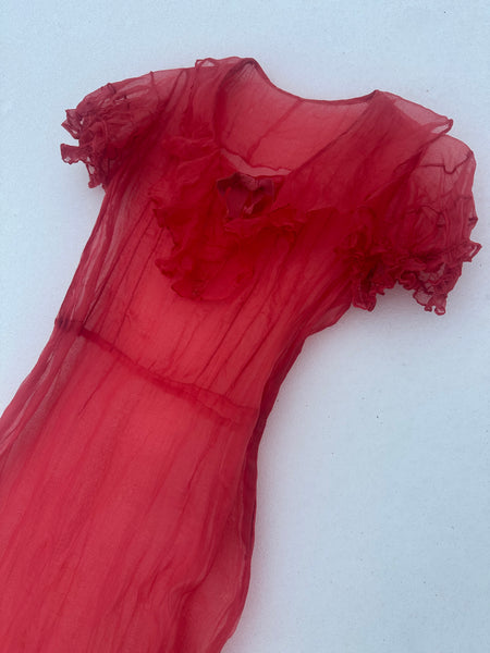 1930’s Sheer Organdy Dress