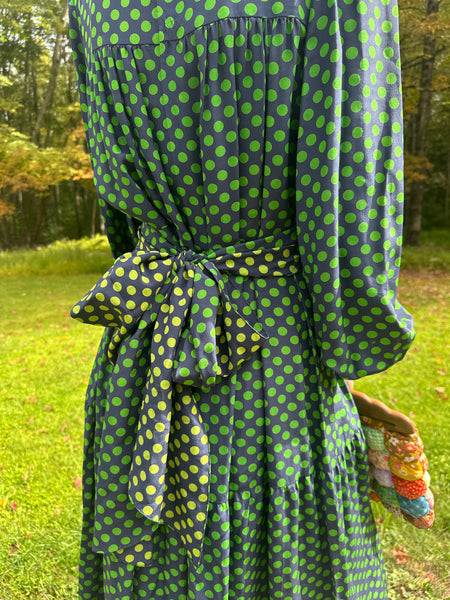 Hanai Mori Silk Dot Dress