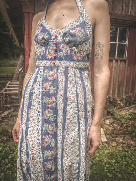 Floral Halter Maxi Dress