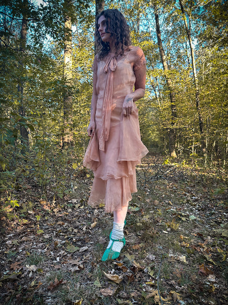 20’s Blush Chiffon Dress