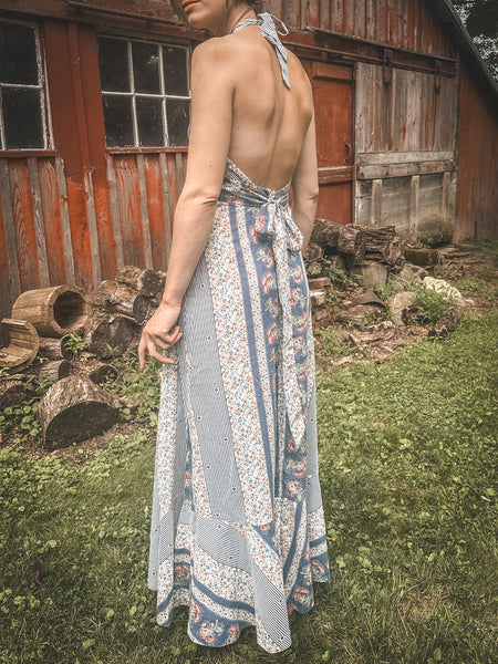 Floral Halter Maxi Dress