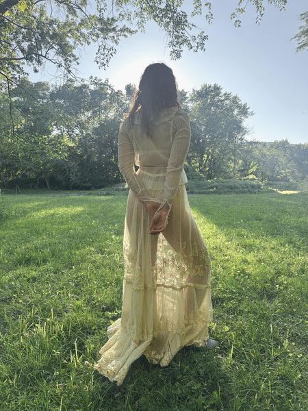 Antique Silk Bobbinet Skirt