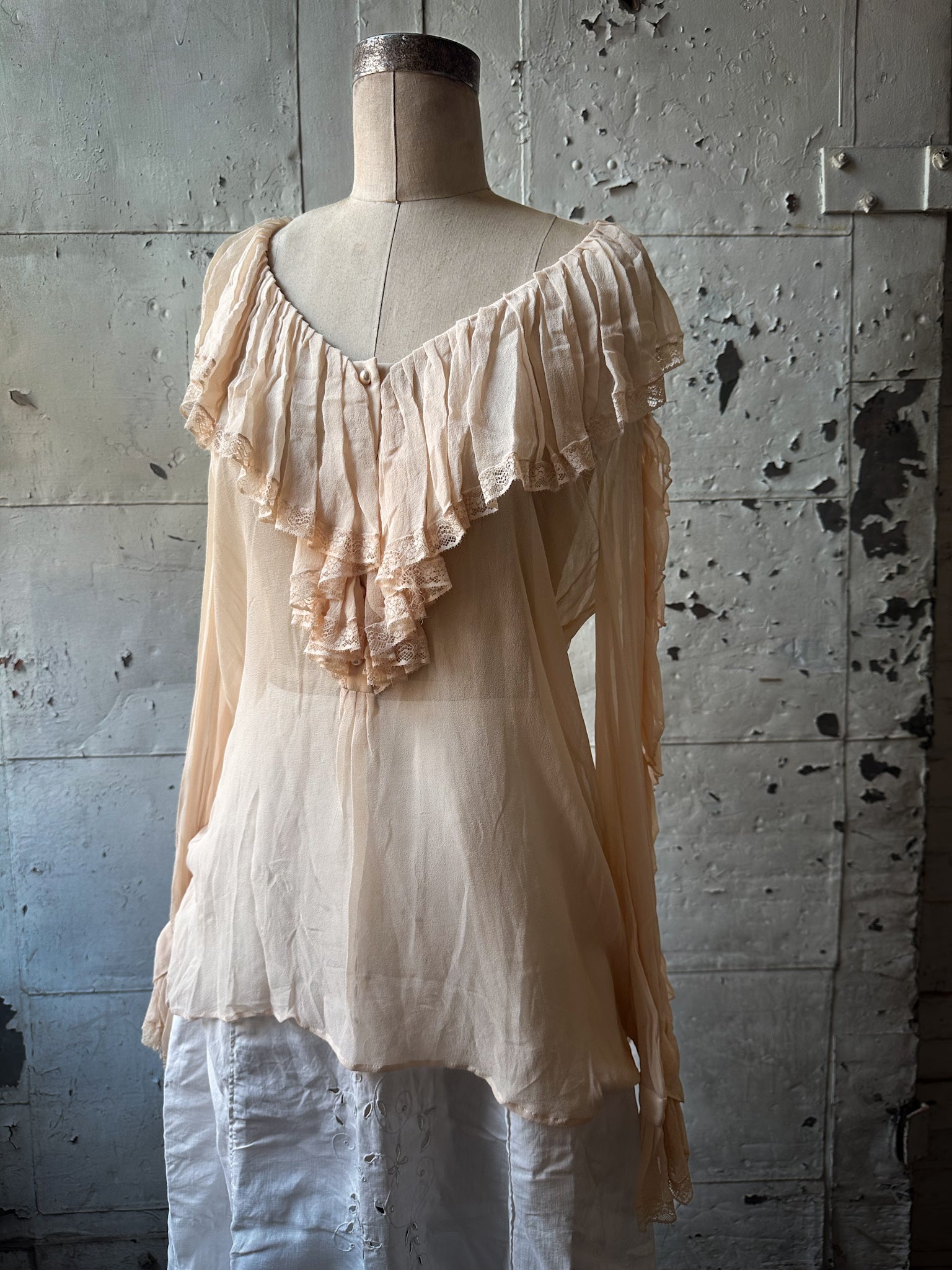 Silk Ruffled Blouse