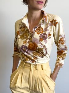 70’s Floral Henley