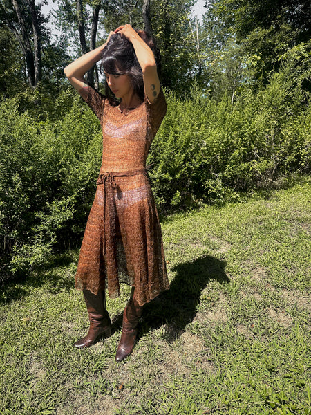 Silk Crochet Dress