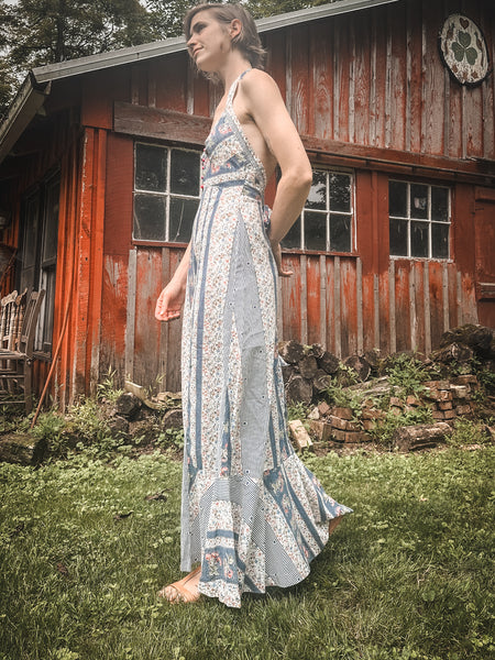 Floral Halter Maxi Dress