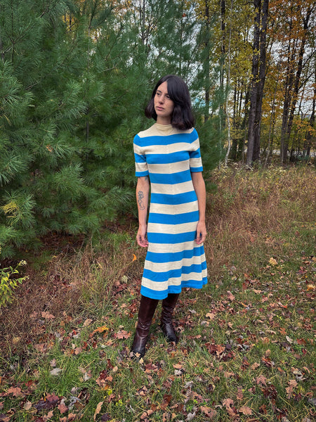 60’s Knit Stripe Dress