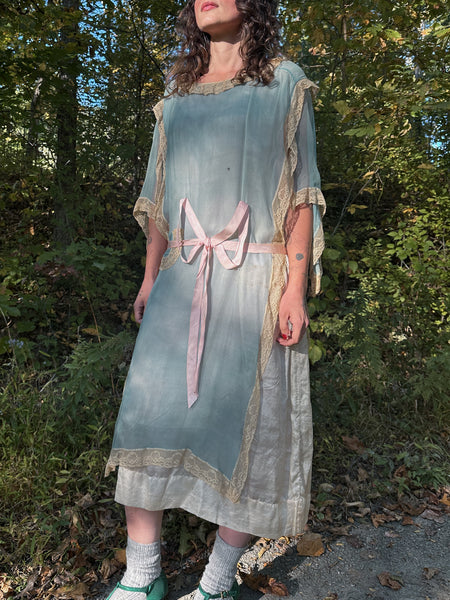 20’s Tabard Style Chiffon Dress