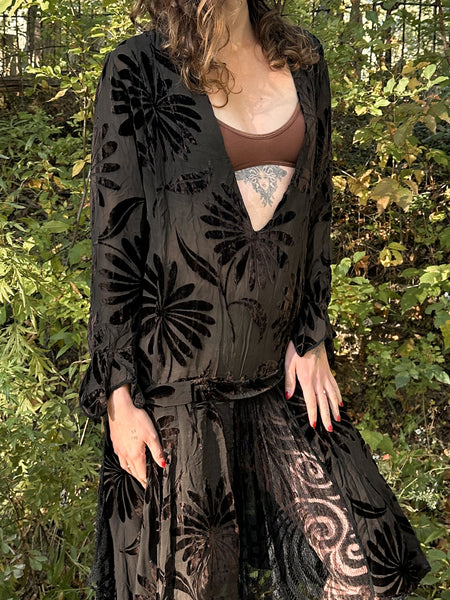 20’s Devore and Lace Dress