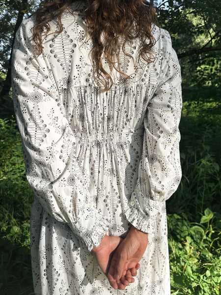 Victorian Folk Print Dress