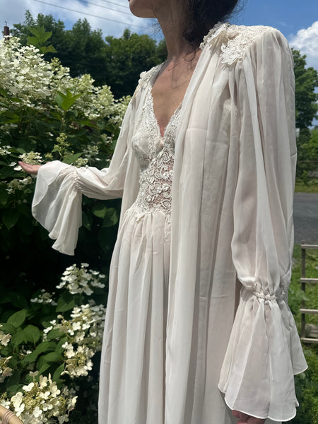 70’s Peignoir Chiffon Set