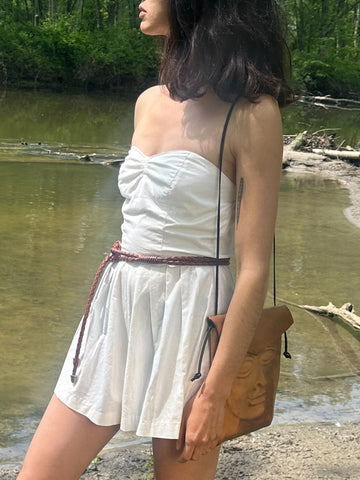 Strapless Cotton Romper