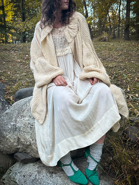 Antique Silk and Lace Nightgown