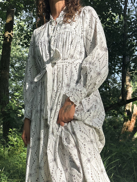 Victorian Folk Print Dress